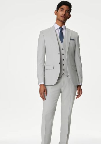 Grey groom suit from M&amp;S