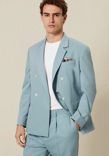 Cocktail outfit idea for men from Next - pale blue suit for weddings