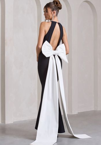 Black and white dresses for wedding guests best sale