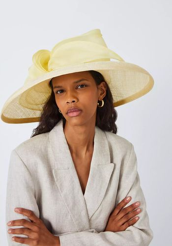 John Lewis wedding hat in yellow with large satin bow