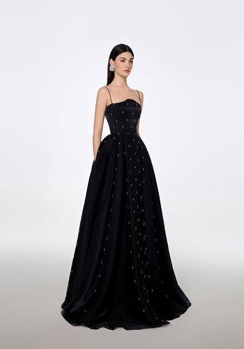 Black alternative wedding dress idea from Wolf &amp; Badger 