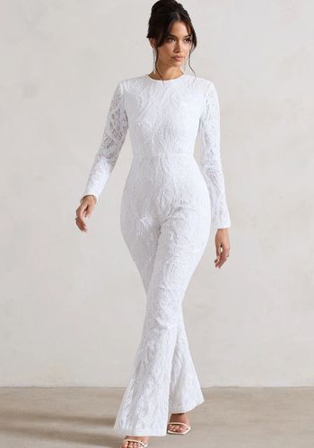 Bridal jumpsuit alternative wedding dress idea from Club L London