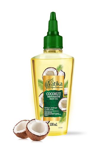 hair oil for afro textured hair from Vatika, enriched with coconut