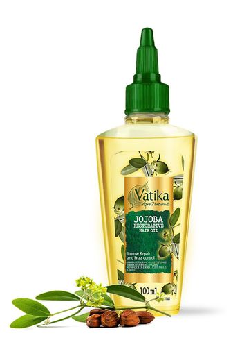 hair oil for afro textured hair from Vatika, enriched with jojoba