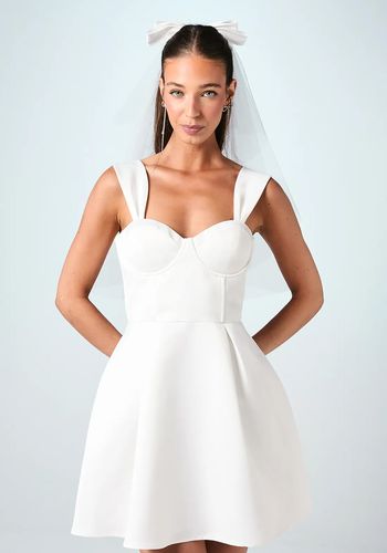 princess polly baby blue dress Short A-line Wedding Dresses Lace Appliques – Lisposa main image 0