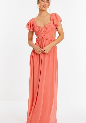 quiz-orange-chiffon-backless-maxi-dress