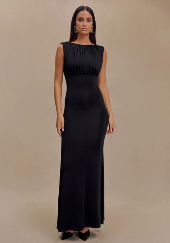 Slinky Ruched Maxi Dress