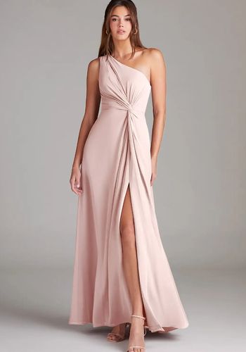 princess polly baby blue dress Azazie Bondi Dusty Blue Chiffon Bridesmaid Dresses main image 0