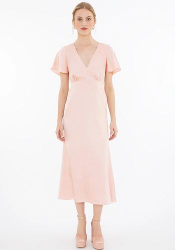 Omnes Mattox Midi Dress in Pink