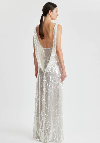 Emilia Wickstead Leoni Dress In Clear Sequins