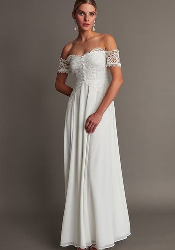 Monsoon Maddie Lace Bardot Maxi Dress