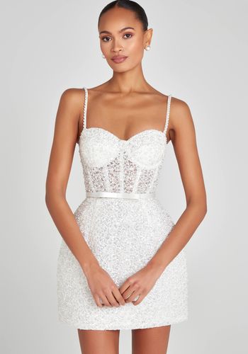 Nadine Merabi Bridal 2025 Collection - Alice White Mini Dress 