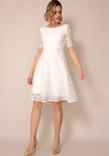 knee length wedding dresses for older brides Vintage Knee Length Wedding Dress