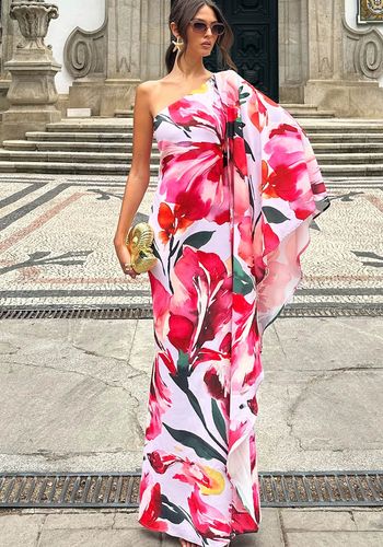 clubl-sarita-pink-floral-print-one-shoulder-cape-sleeve-maxi-dress