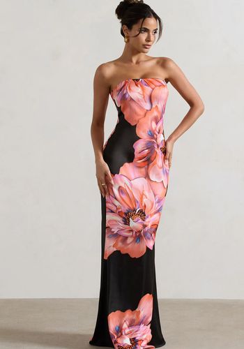 clubl-sofiane-black-pink-floral-print-bandeau-maxi-dress