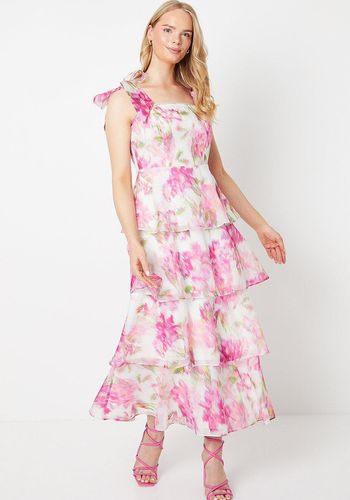 oasis-blurred-floral-tie-shoulder-organza-tiered-midi-dress