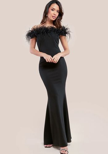 goddiva-scuba-off-the-shoulder-feather-trim-maxi-black