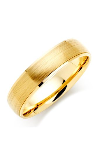 9ct Yellow Gold Brushed Men's Wedding Ring