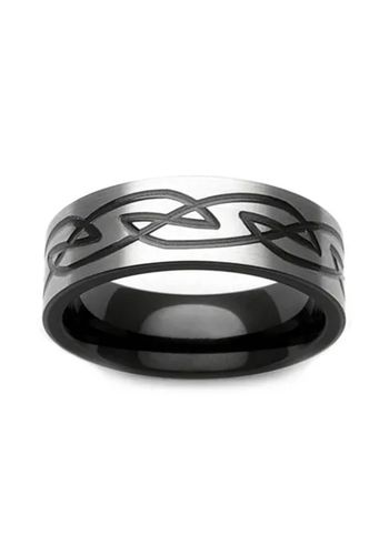 Zirconium Celtic Knot Design 7mm Ring