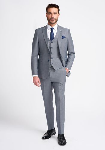 bond puppy tooth three piece grey suit for best man from House of Cavani