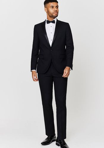 slim fit black two piece tuxedo suit for best man from Slaters