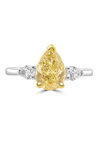 Poppy Elder Fine Jewellery Yellow Pear Shaped Diamond Engagement Ring