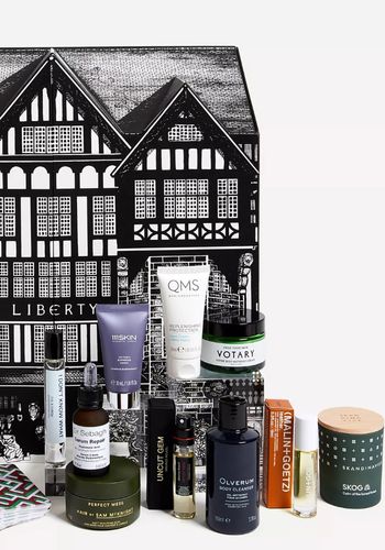 liberty men's advent calendar, including skincare and grooming products