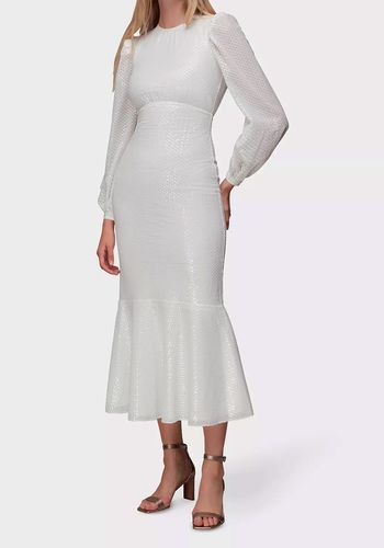 long sleeve sequin embellished wedding dress from Whistles for party season brides