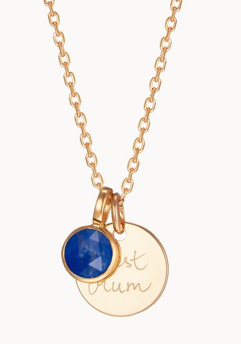 Merci Maman - Personalised Message _ Birthstone Necklace - £149