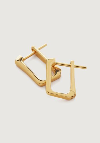 18k gold vermeil delicate huggie square earrings for brides