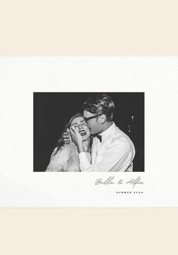 hardback personalised photo book in minimalist design as engagement gift idea for a couple