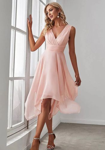 beach bridesmaid dresses short 30 Best for Peak Wedding Season Color:Berry Bliss 197087712688 Blue Willow by Anne Summer wedding short bridesmaid dresses are