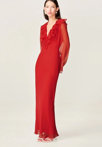 strapless open back dress Wine Red Long Wedding-Guest Dress: Ladivine CH386 Wine / Medium main image 0