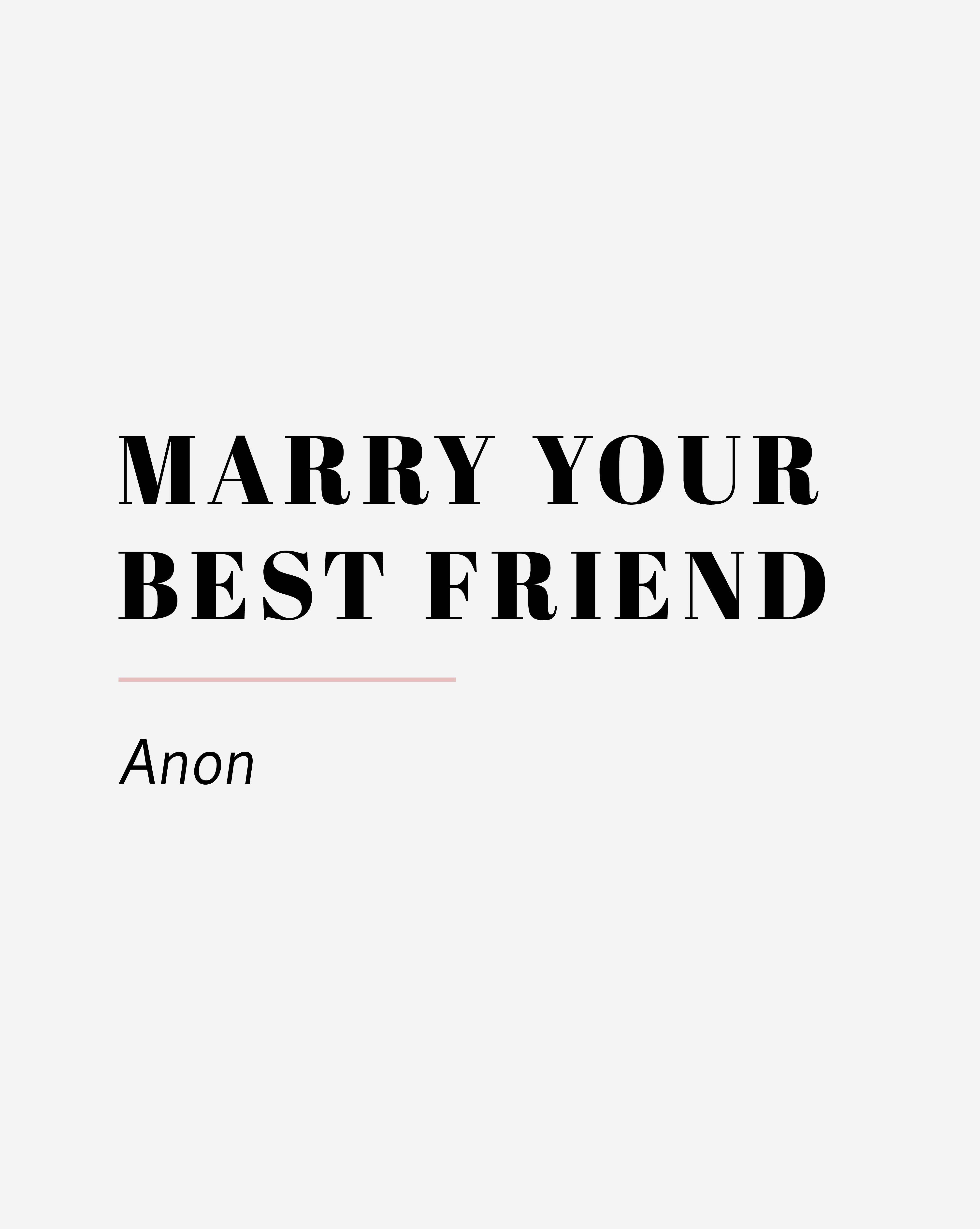 Marry Your Best Friend Wedding Poem - Wedding Readings About Friendship