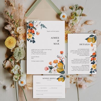 Rose Ink Wedding Stationery