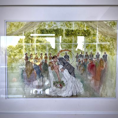 Live Wedding Painter by Patrick Heisel OBE