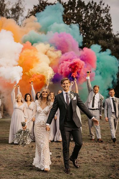 explosive smoke bomb wedding photo facts, myths and inspiration.