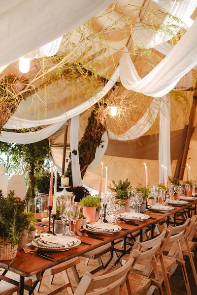 Zero waste sustainable wedding inspiration in The Garden Tipi