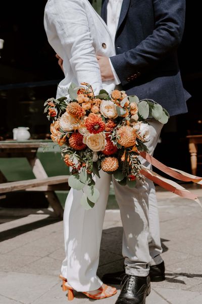 orange flower bouquet