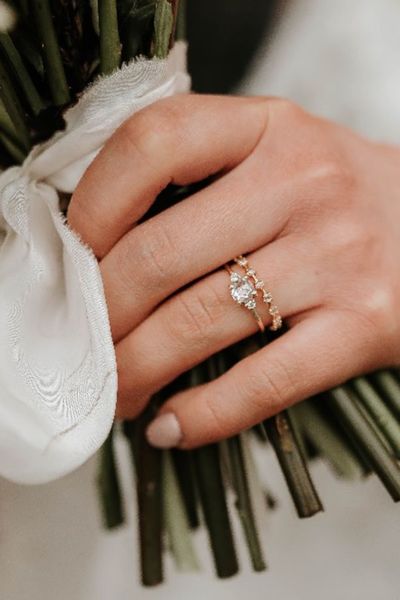 stacked wedding rings