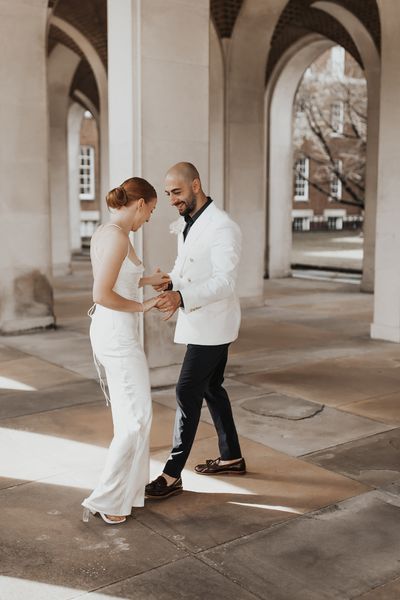 Bride and groom dance outside Image by Westlake Photography