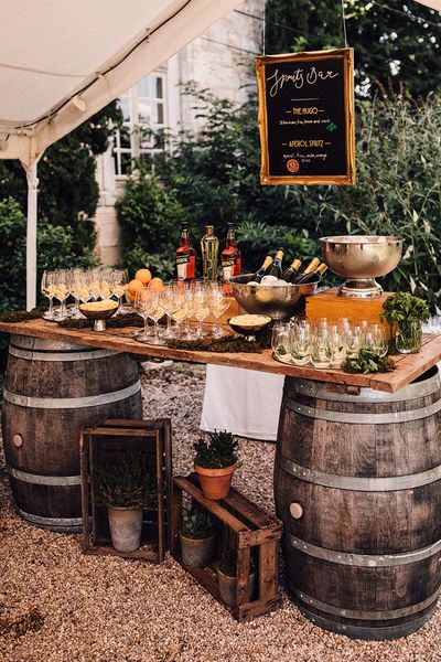 Aperol Spritz bar wedding bar design ideas for outdoor celebrations