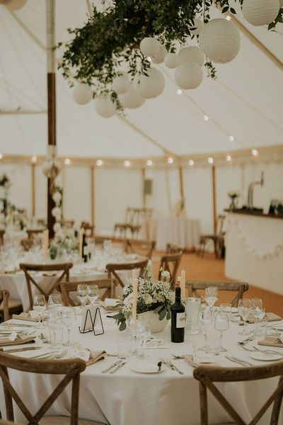 marquee wedding tablescape at Silverholme Manor