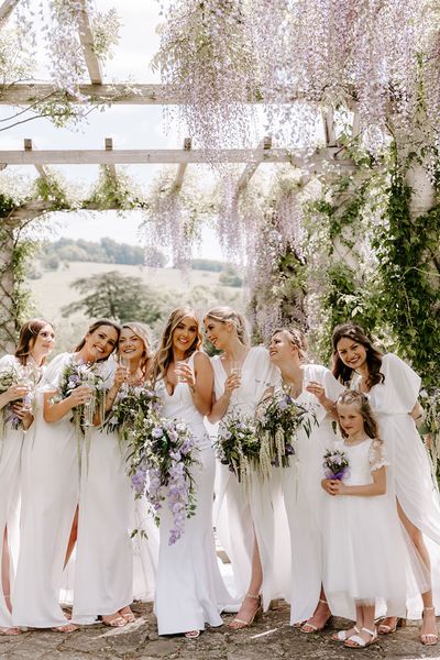 Bridesmaids In White