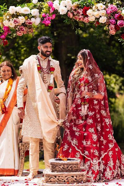 Hampton Court House wedding with Hindu blessing from UK's first female Hindu priest