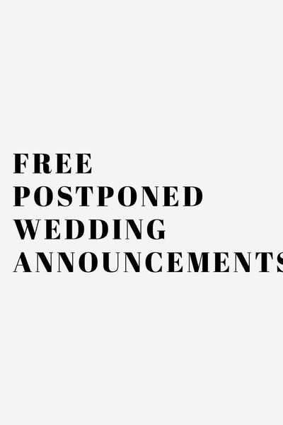 postponed wedding announcements