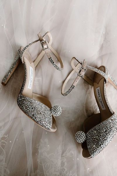 sparkly jimmy choo wedding shoes Nicola Drummond Photography