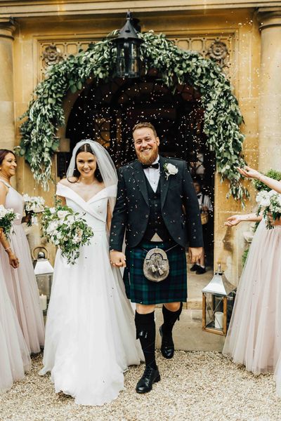 Intimate Foxhill Manor wedding with pink TH&TH bridesmaid dresses planned by The Stars Inside and captured by Rebecca Carpenter Photography