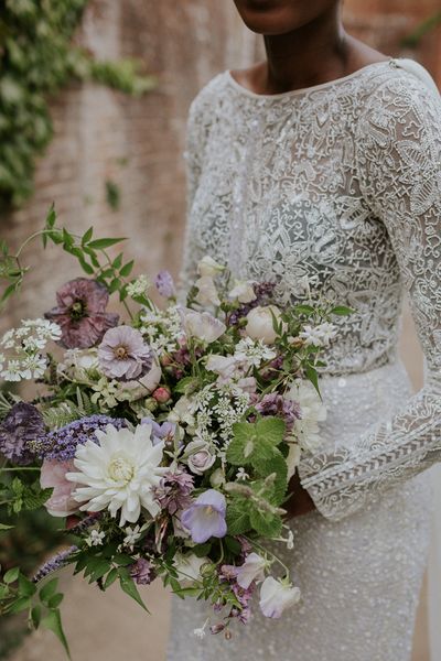 A Roundup of Stylish Long Sleeve Wedding Dresses including lace, applique, fitted, flare and sheer.