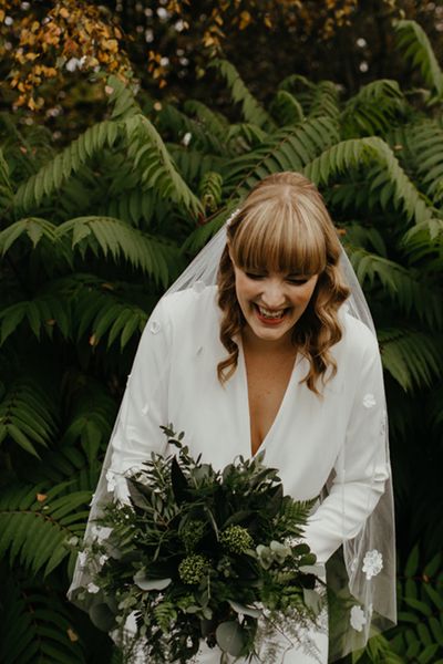  green foliage wedding bouquet